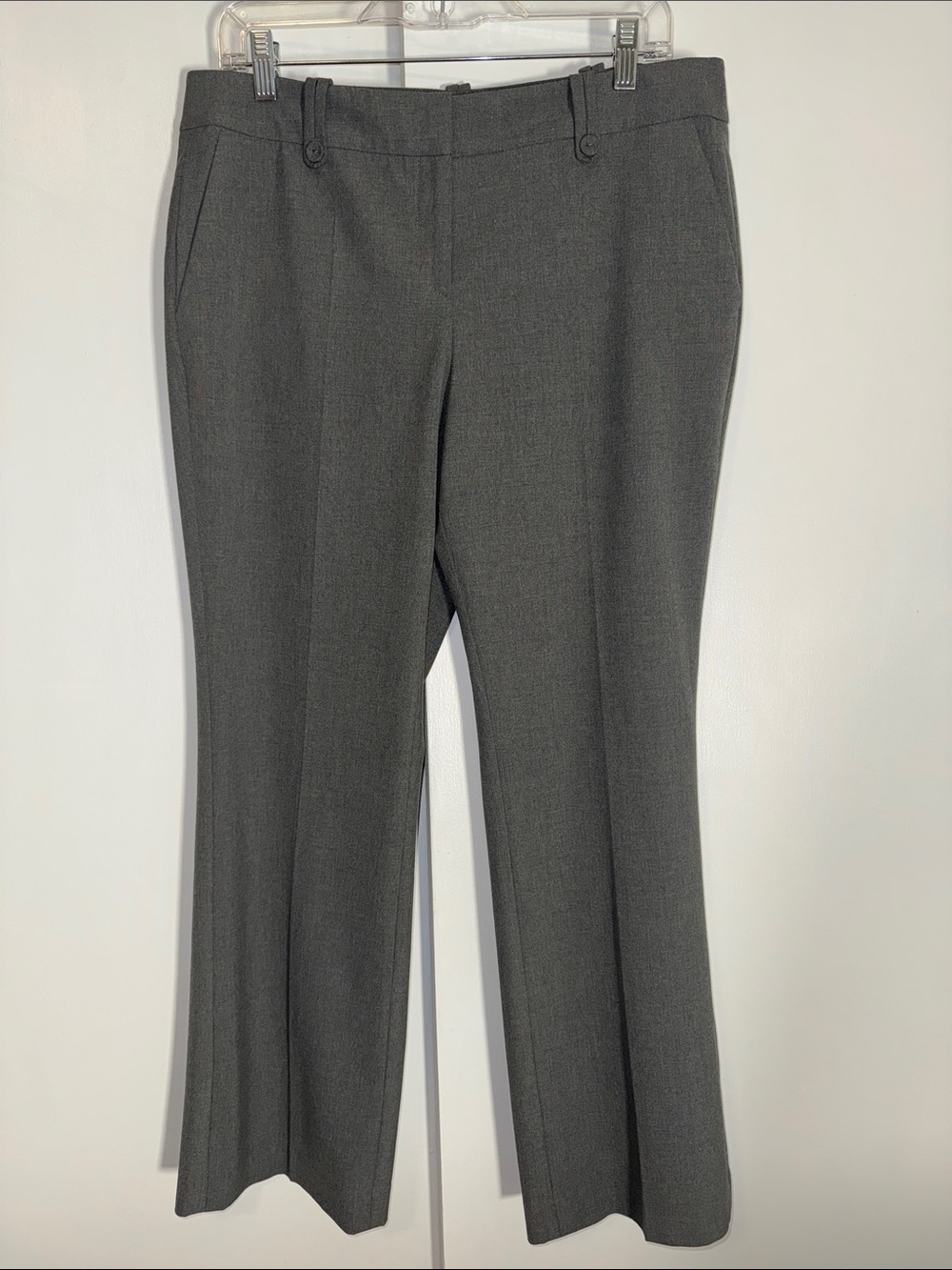 Talbots Charcoal Gray Trousers Signature Boot Bootcut Dress Pants Women’s 12 P